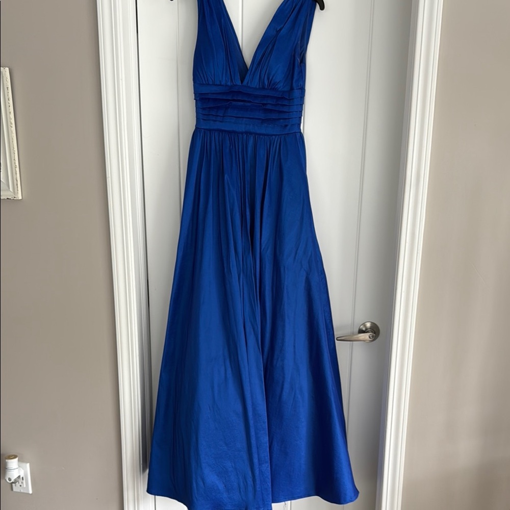 B Darlin Sapphire Blue Sleeveless Prom Dress